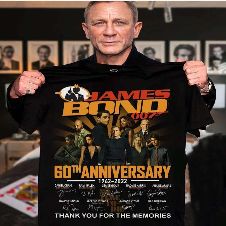 James Bond Movie 007 60th Anniversary 1962-2022 T Shirt