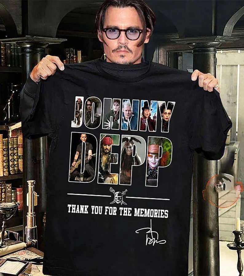 Johnny Depp Thank You For The Memories Signature Shirt