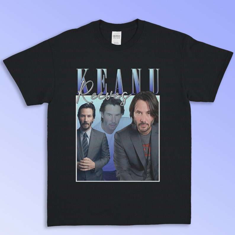 Keanu Reeves John Wick Celebrity Movie Actor Music Vintage Retro Style New Men Women Unisex Size T-shirt