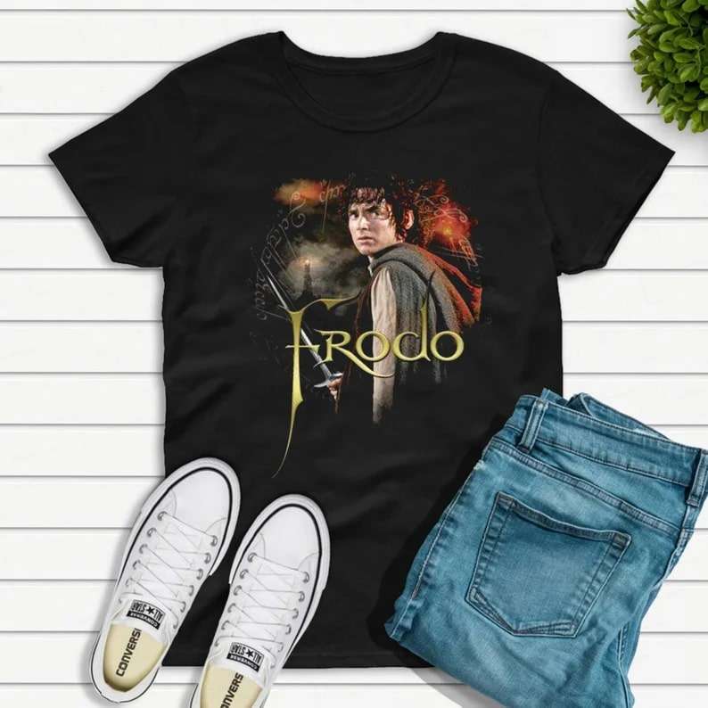 Lord Of The Rings Frodo Baggins Ring Bearer Elijah Wood Graphic T-shirt