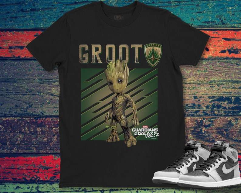 Marvel Guardians Vol 2 Baby Groot Shield T Shirt