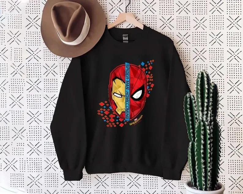 Marvel Spider-man Homecoming Iron Man Face Split T-shirt