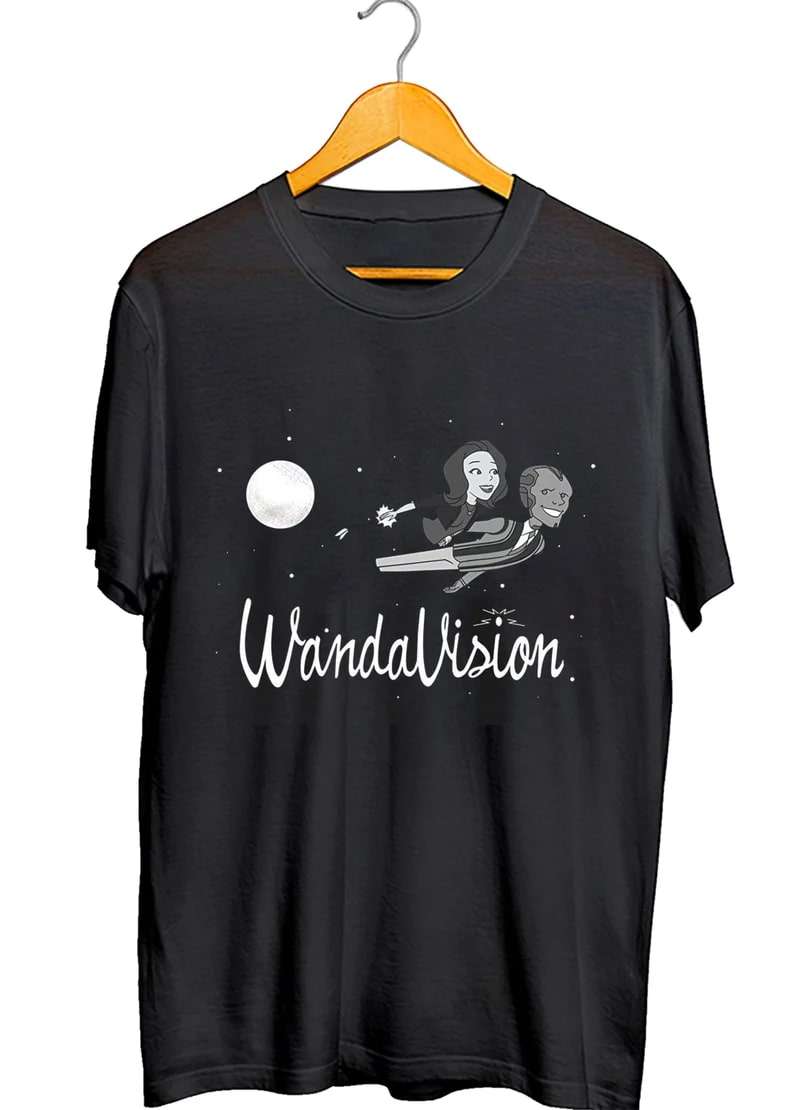 Marvel Wandavision Wanda And Vision 60s Moonlight Flight T-shirt