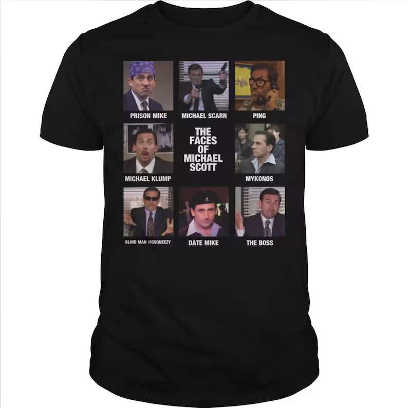 Michael Scott T-shirt The Faces Of Michael Scott The Office