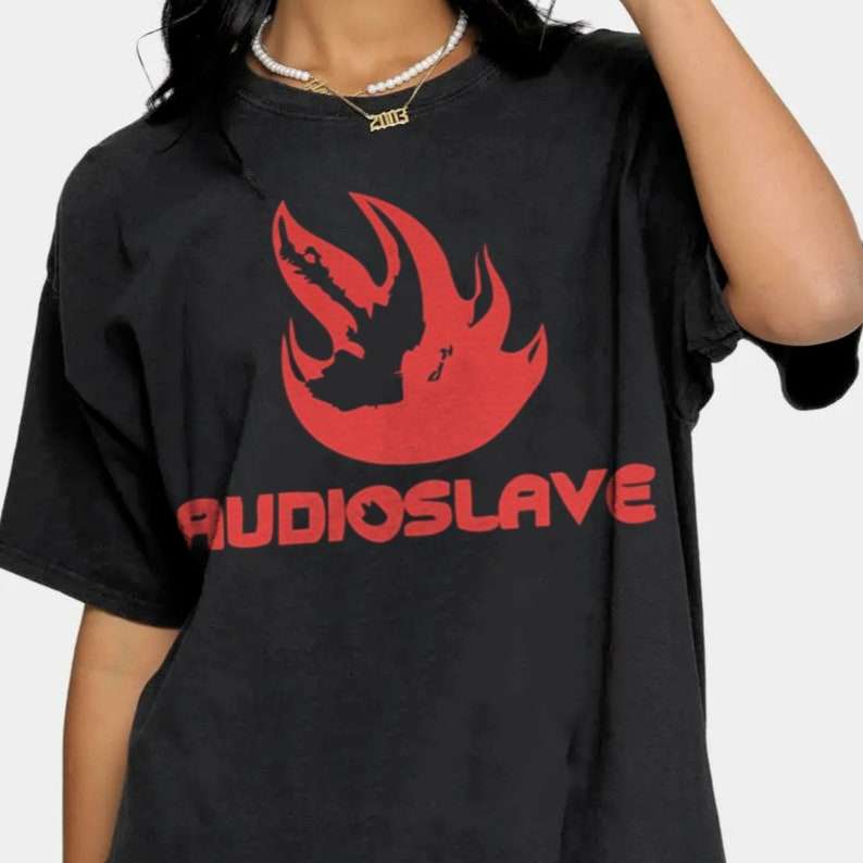 New Audioslave Rock Band Logo Mens Black T-shirt