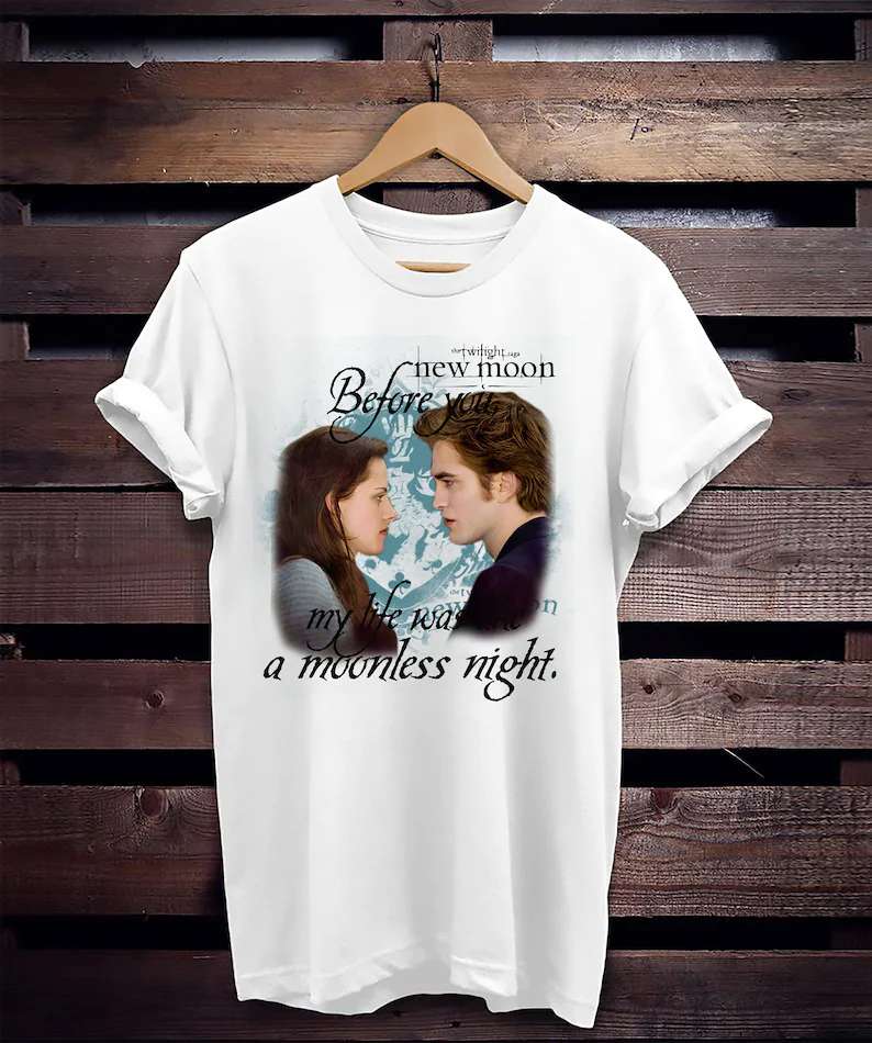 New Moon Twilight Edward Cullen And Bella Swan T Shirt