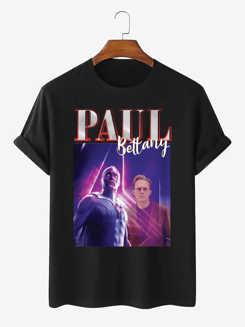 Paul Bettany Vintage Retro 90s T-shirt