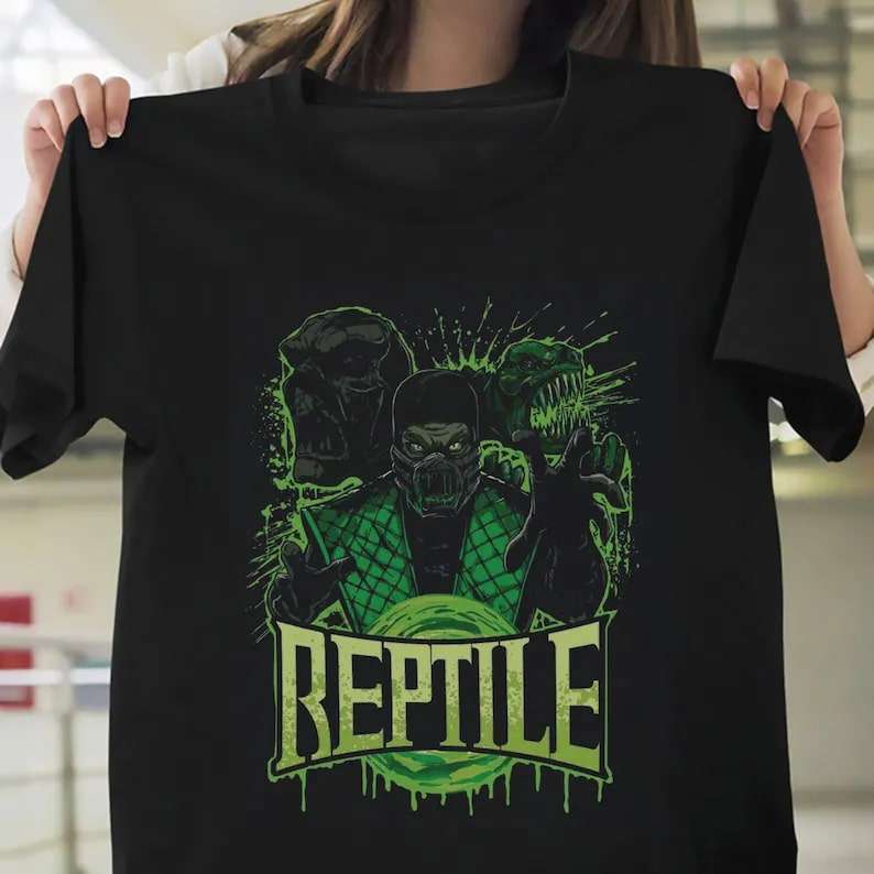 Reptile Mortal Kombat Movies Kids Adults Gaming T-shirt