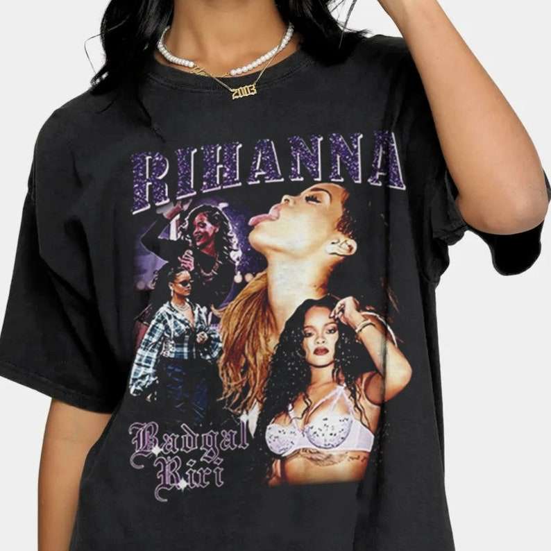 Rihanna Vintage 90s Rap Tour T-shirt