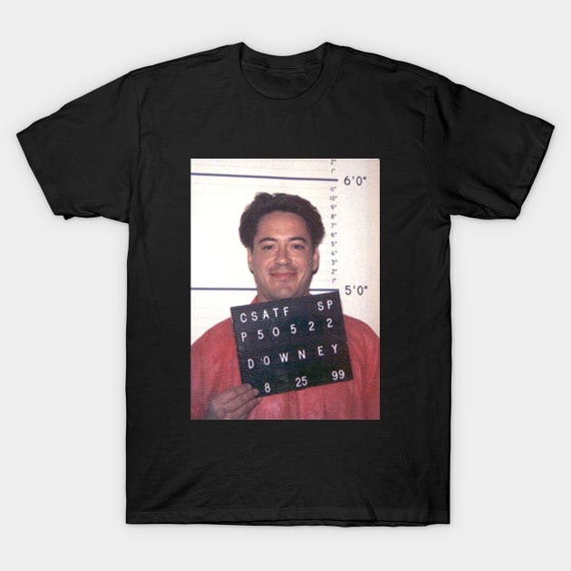 Robert Downey Jr Mugshot T-shirt