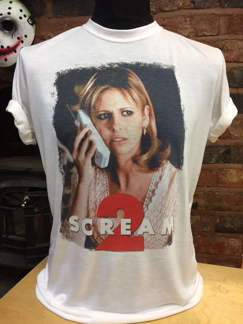 Scream 2 Cici Sarah Michelle Gellar White T-shirt