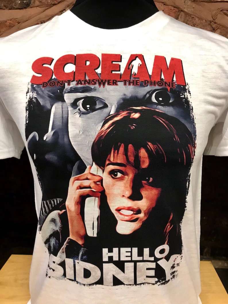 Scream Sidney Prescott Neve Campbell White T-shirt