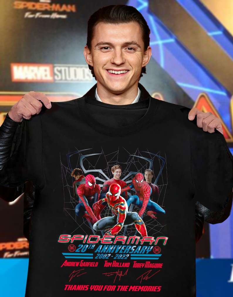 Spider Man 20th Anniversary 2002-2022 Signature T Shirt Merch