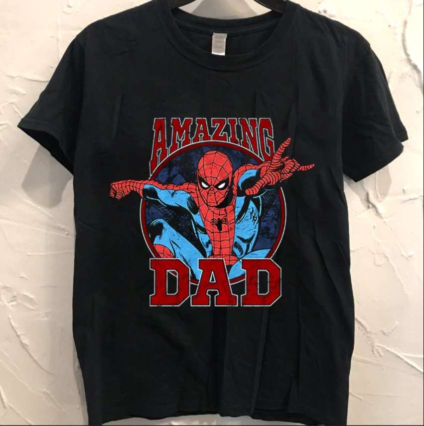 Spider Man The Amazing Dad Black T-shirt