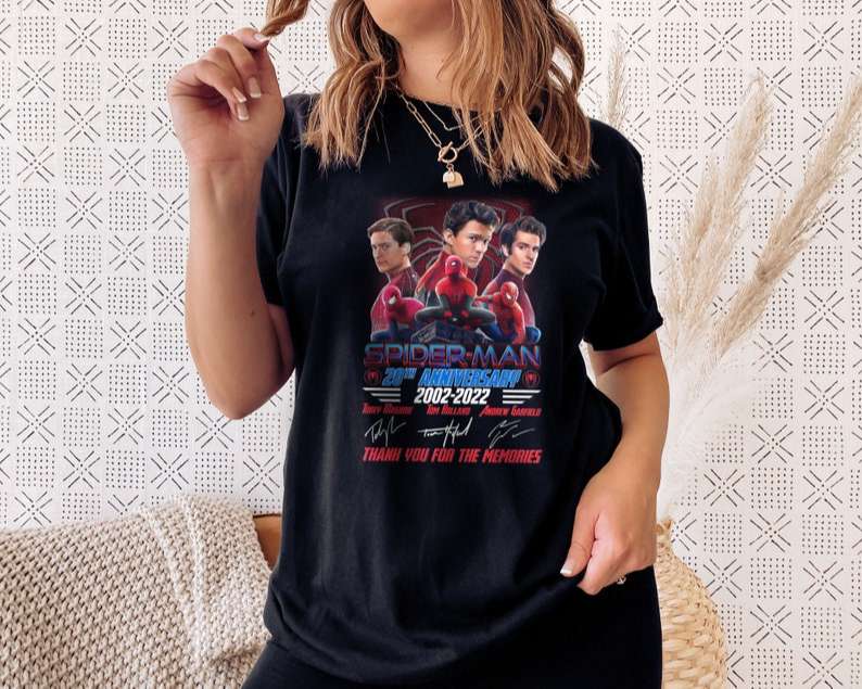 Spiderman 20th Anniversary 2022-2022 Signatures T Shirt Spiderman No Way Home