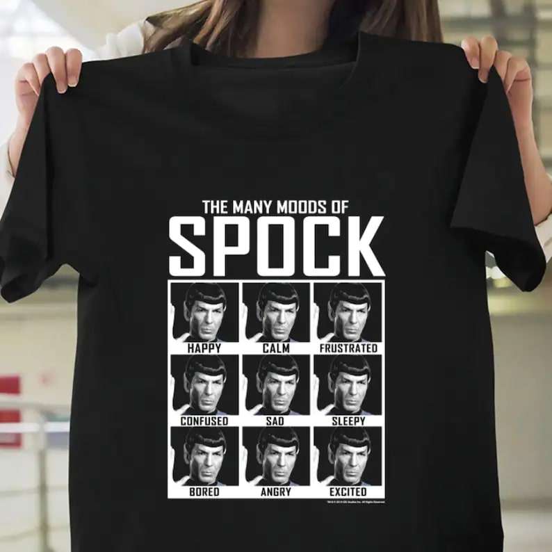 Spock Star Trek Original Series Moods Of Graphic T-shirt