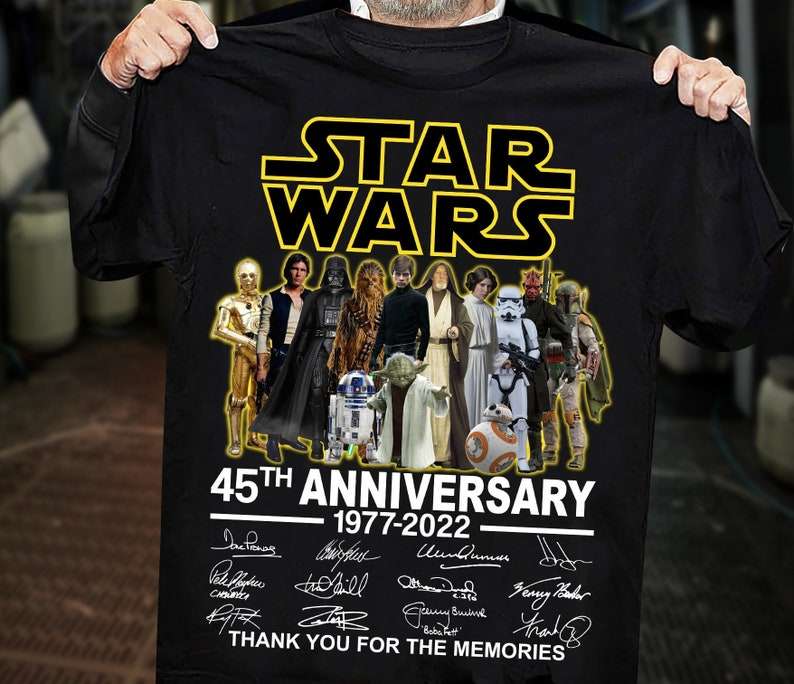 Star War 45th Anniversary 1977 2022 Thank You For The Memories T-shirt