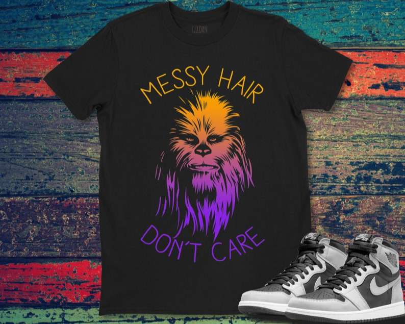 Star Wars Disney Chewbacca Messy Hair Dont Care T Shirt