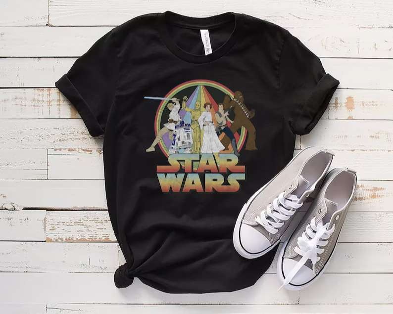 Star Wars Rainbow Group Poster T-shirt