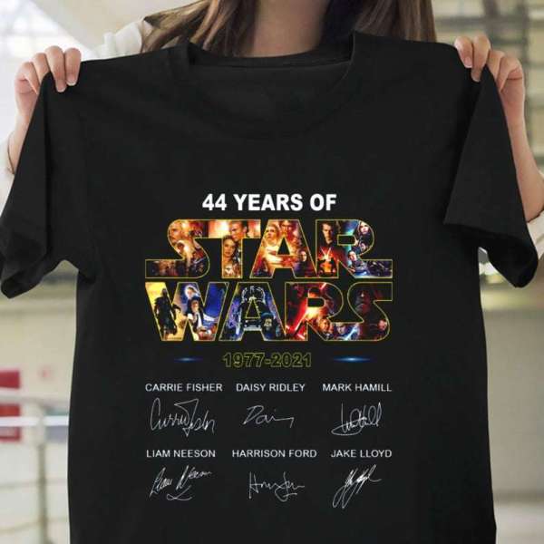 Star Wars T Shirt 44 Years Of Star Wars Signatures T Shirt Merch