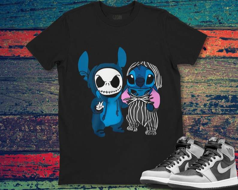 Stitch And Jack Skellington T Shirt