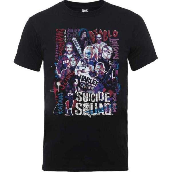 Suicide Squad Harleys Character Collage T Shirt Merch