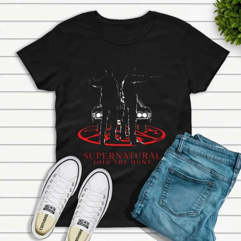 Supernatural Winchesters By Car Light T-shirt