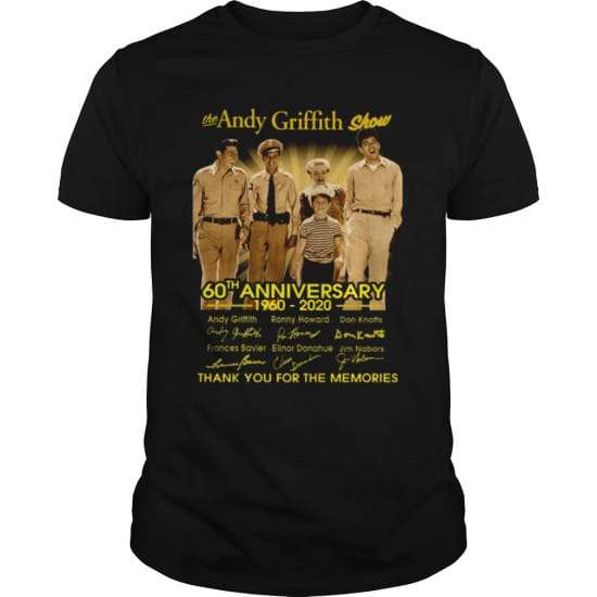 The Andy Griffith Show 60th Anniversary Signatures T Shirt Merch