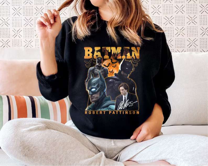 The Batman Black T Shirt Robert Pattinson Merch