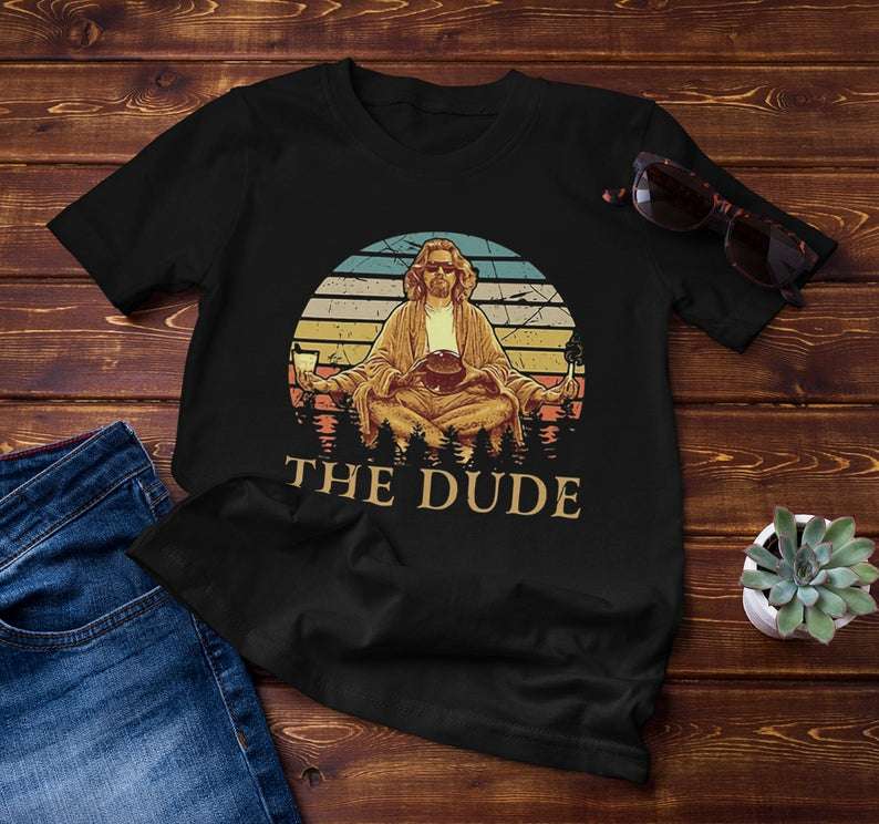 The Big Lebowski The Dude Abides Vintage Classic Unisex T Shirt