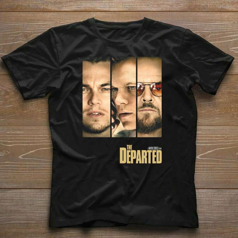 The Departed Di Caprio Damon Nicholson Crime Movie T Shirt