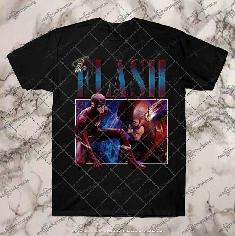 The Flash Vintage Black T Shirt