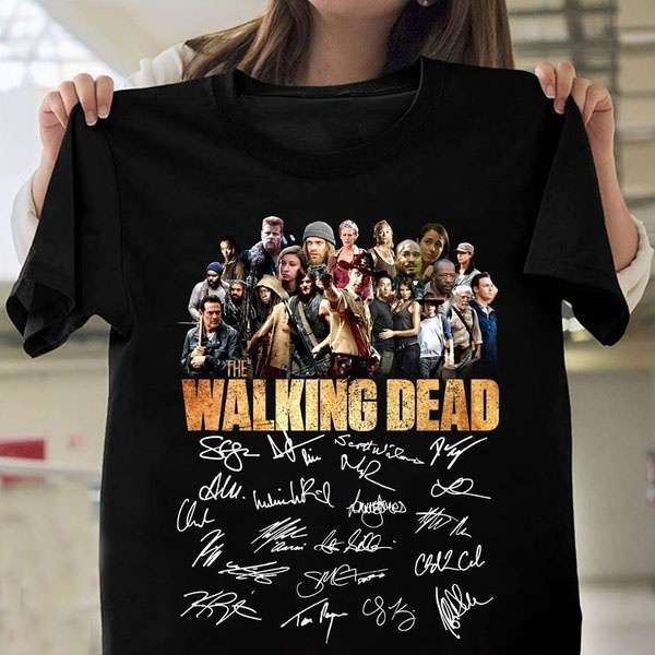 The Walking Dead Signatures T Shirt Merch