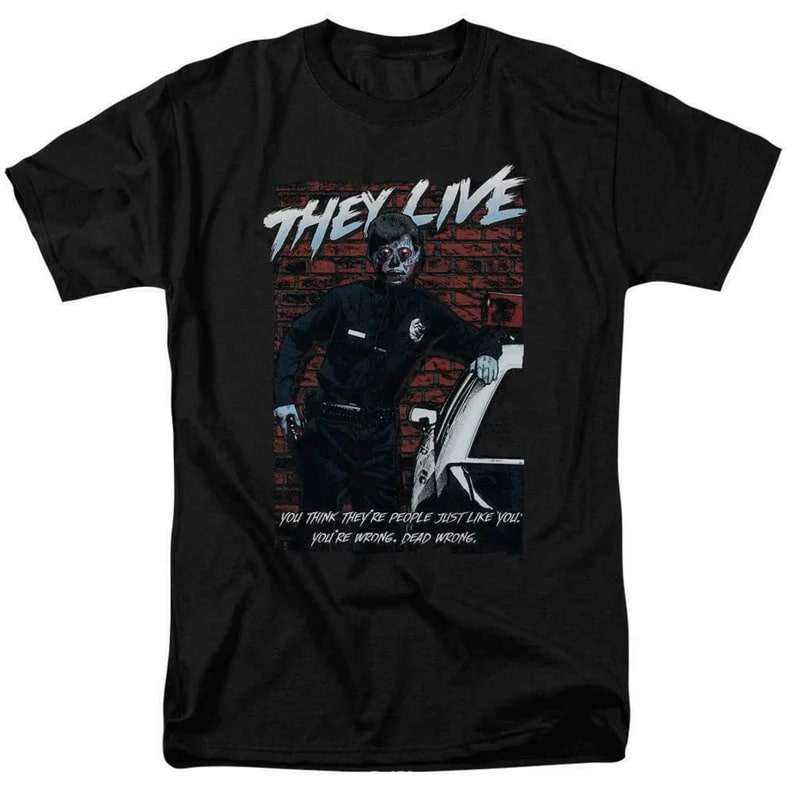 They Live Retro 80s Sci-fi Horror T-shirt