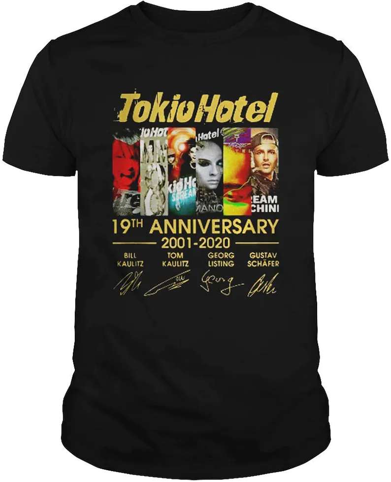 Tokio Hotel 19th Anniversary 2001-2020 Thank You For The Memories Unisex T Shirt