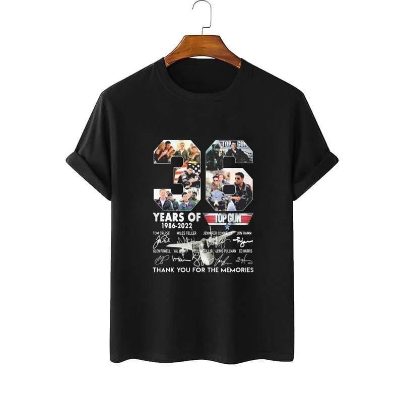 Top Gun 36 Years 1986 2022 Thank You For The Memories T-shirt