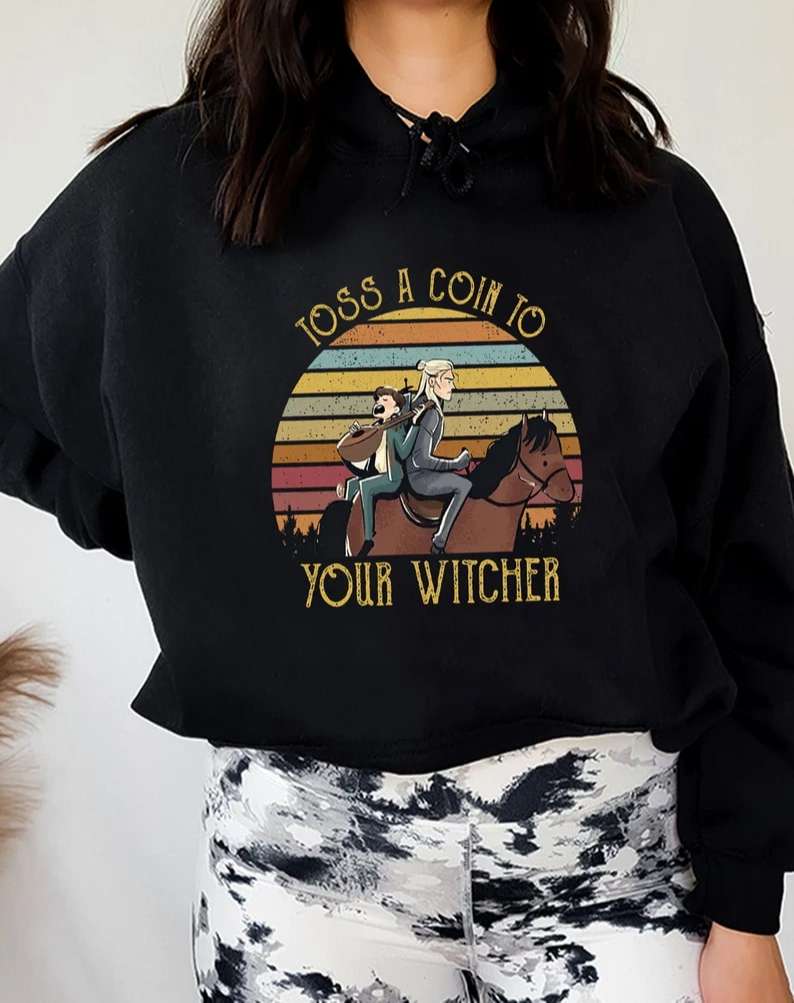 Toss A Coin To Your Witcher Retro Vintage T-shirt