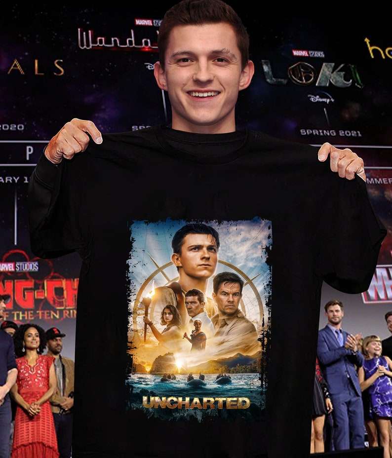 Uncharted Action-adventure Movie Tom Holland Mark Wahlberg T-shirt