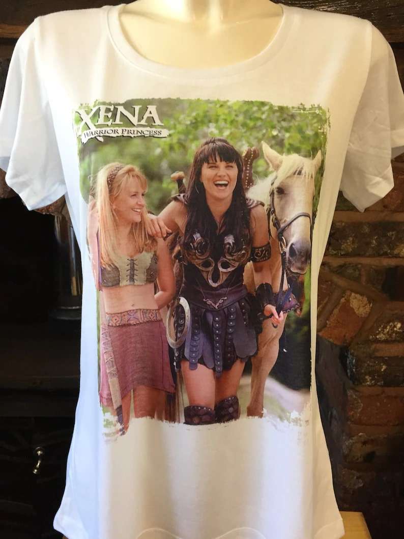 Xena Warrior Princess Xena And Gabrielle White T-shirt