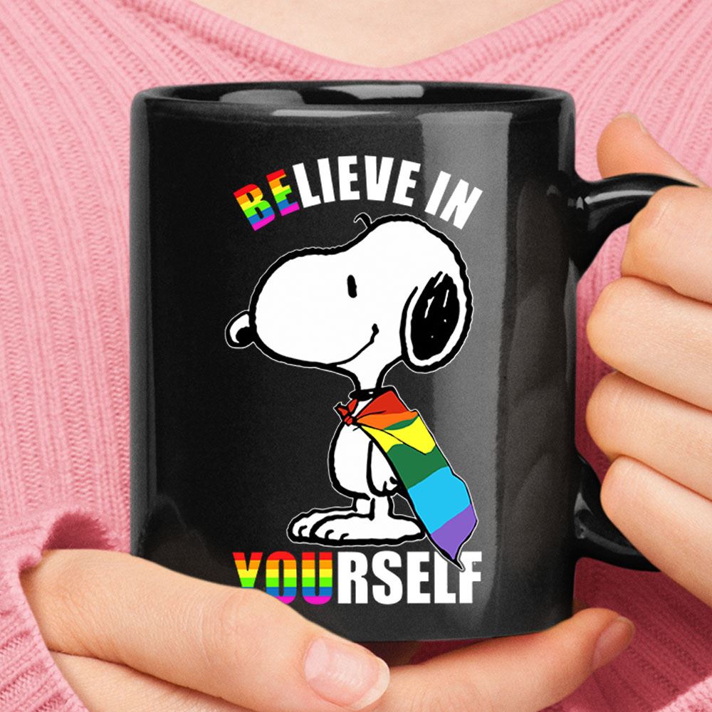 Believe In Yourself Snoopy Lgbt Pride Mug