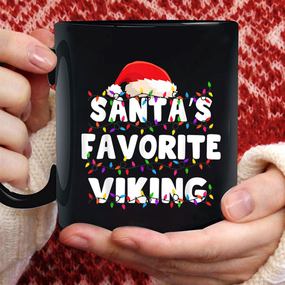 Christmas Viking Santas Favorite Funny Gift Xmas T Shirt