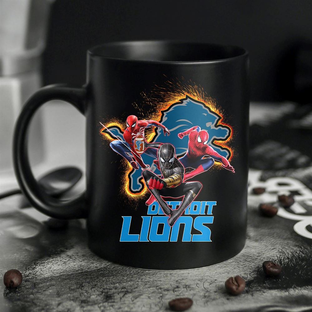 Detroit Lions Spider Man No Way Home Mug