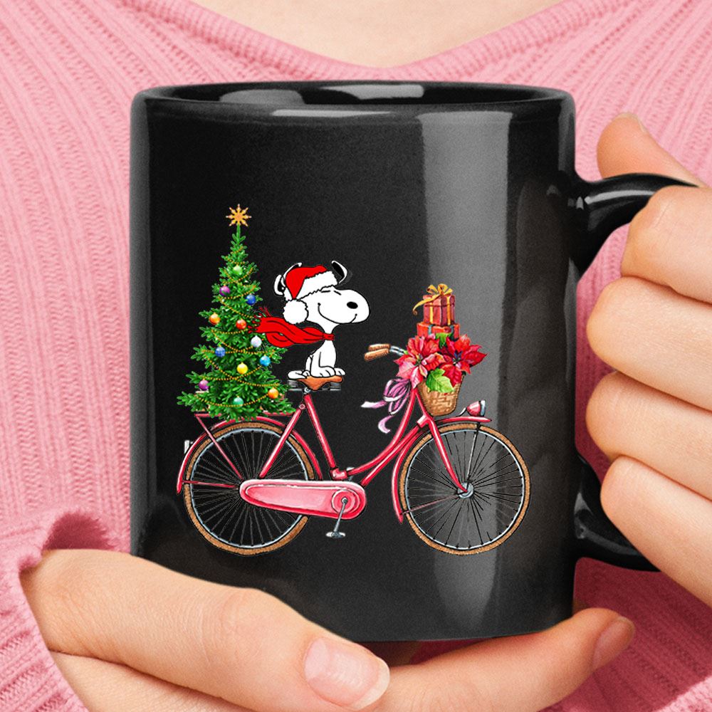 Enjoy The Bicycle Ride Its Christmas Time Snoopy Mug