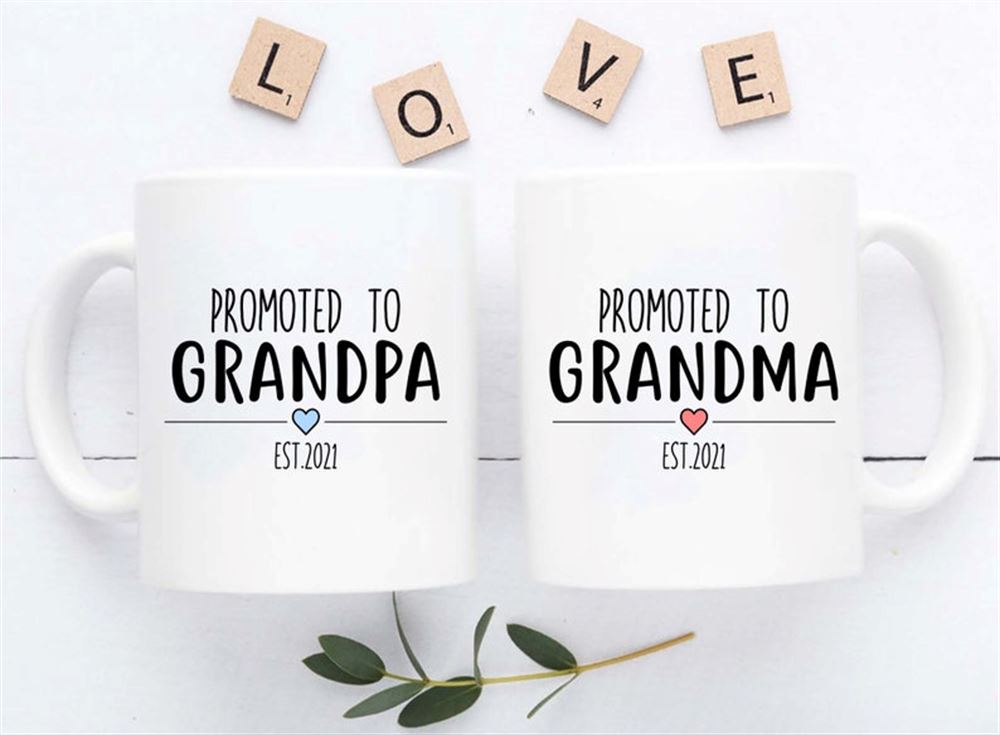 Gift For New Grandma New Grandpa Mug Gift Promoted To Grandparents Gifts