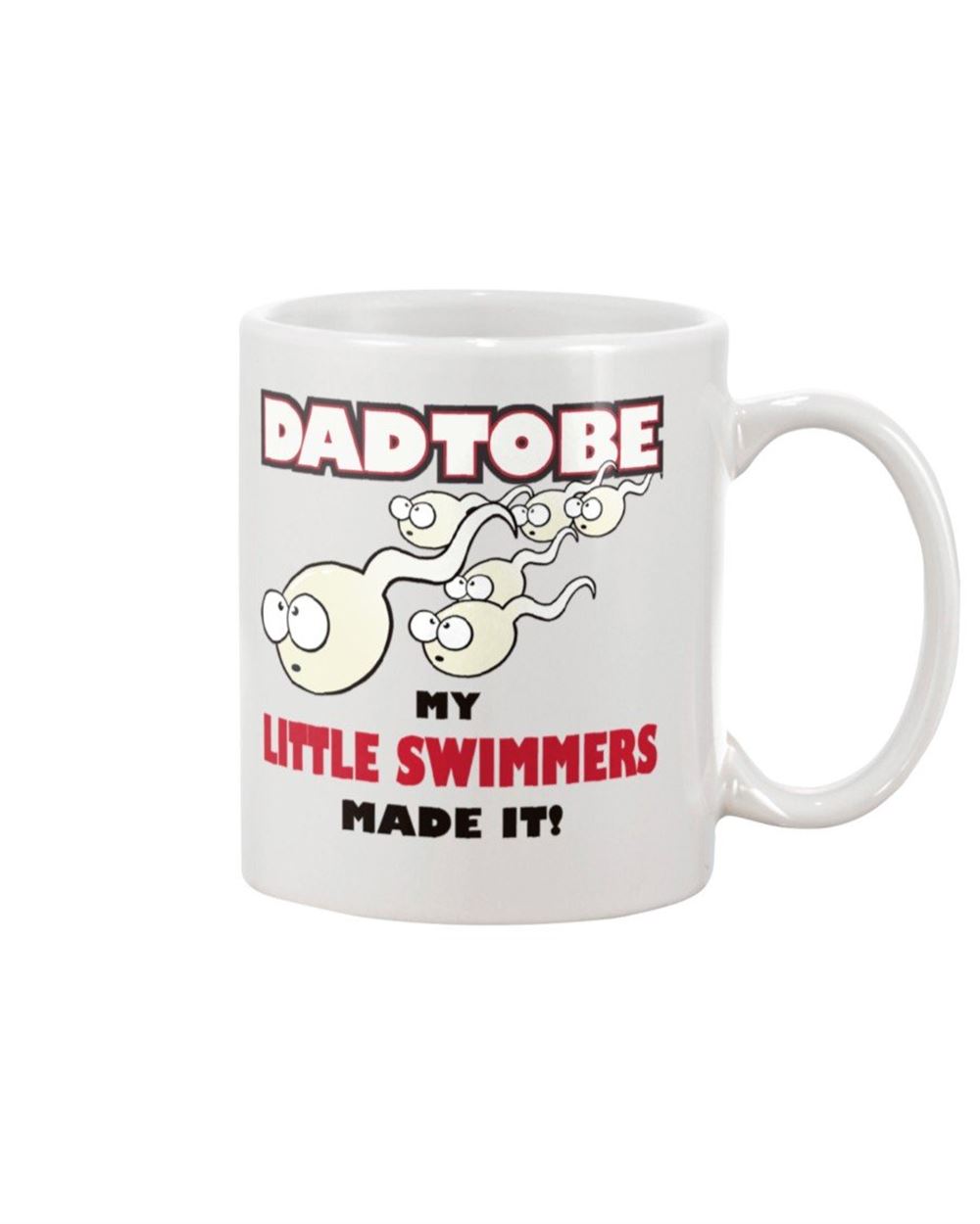 Happy Fathers Day Fathers Day Gift Idea Gift For Dad Funny Dad Mug My Little Swimmers Made It Mug