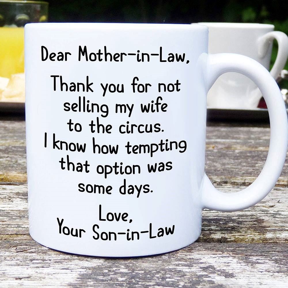 Happy Mothers Day Mothers Day Gift Idea Gift For Mom Funny Mom Mug Dear Mother-in-law Thank You Fo