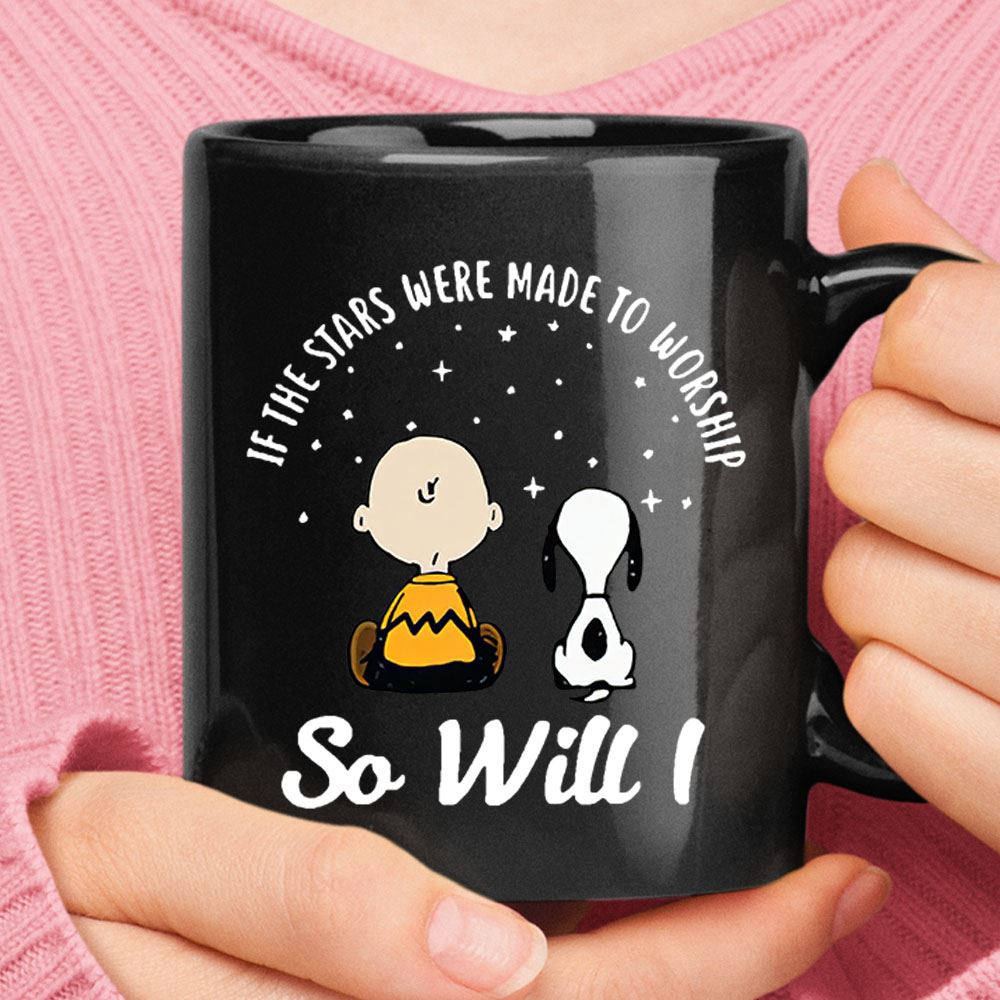 If The Stars Were Made To Worship So Will I Charlie Snoopy Mug