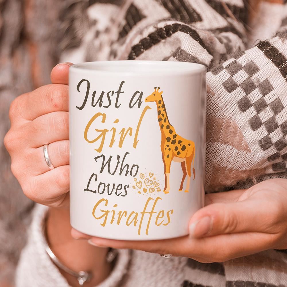 Just A Girl Who Loves Giraffes Mug Giraffe Mug For Her Mothers Day Novelty Gift Giraffe Lover Coffe