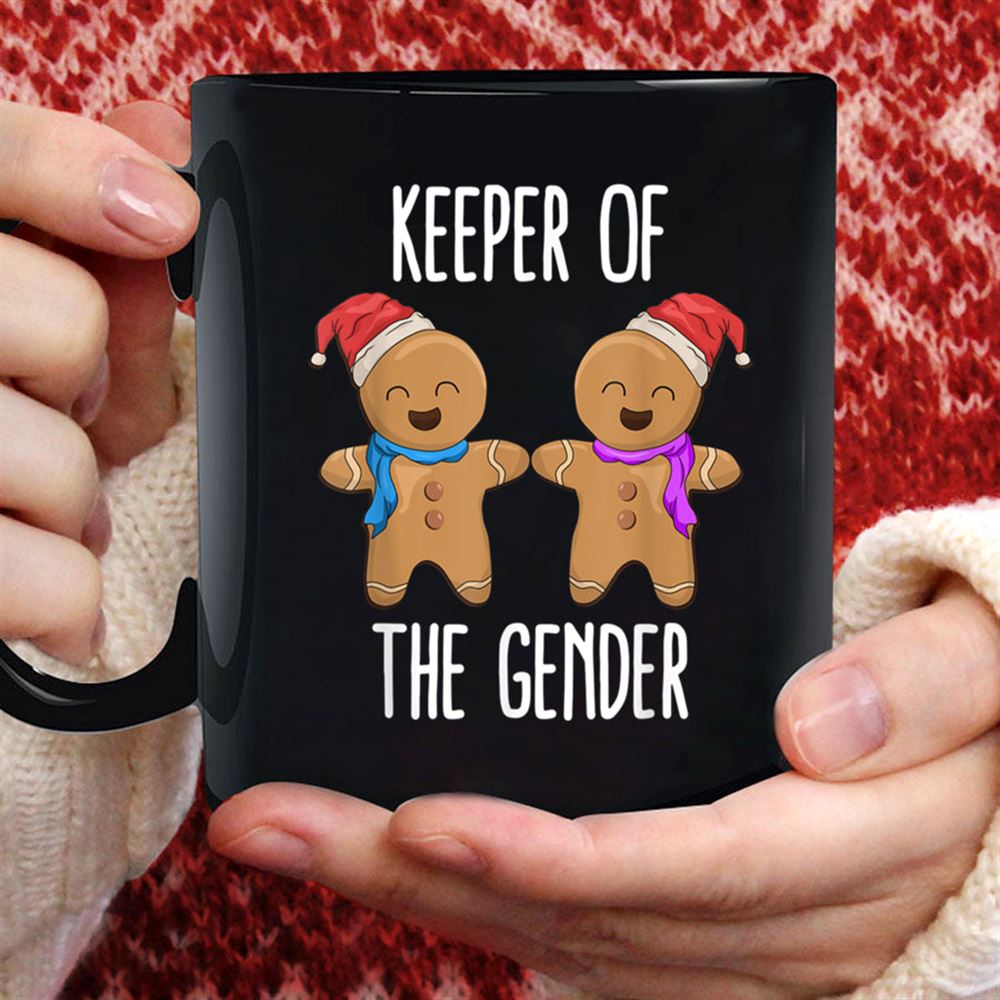 Keeper Of The Gender Reveal Baby Shower Gingerbread Xmas T Shirt