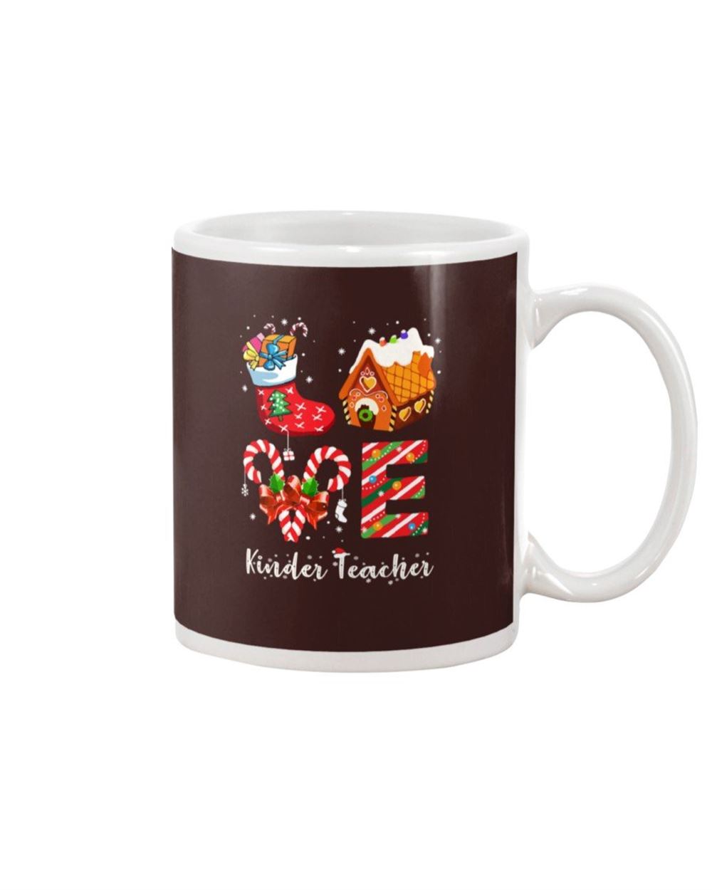 Kindergarten Teacher Christmas White Mug